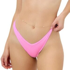 FRANKIE'S BIKINIS Enzo Cheeky Bikini Bottom Cherub Women's Ribbed Size L…